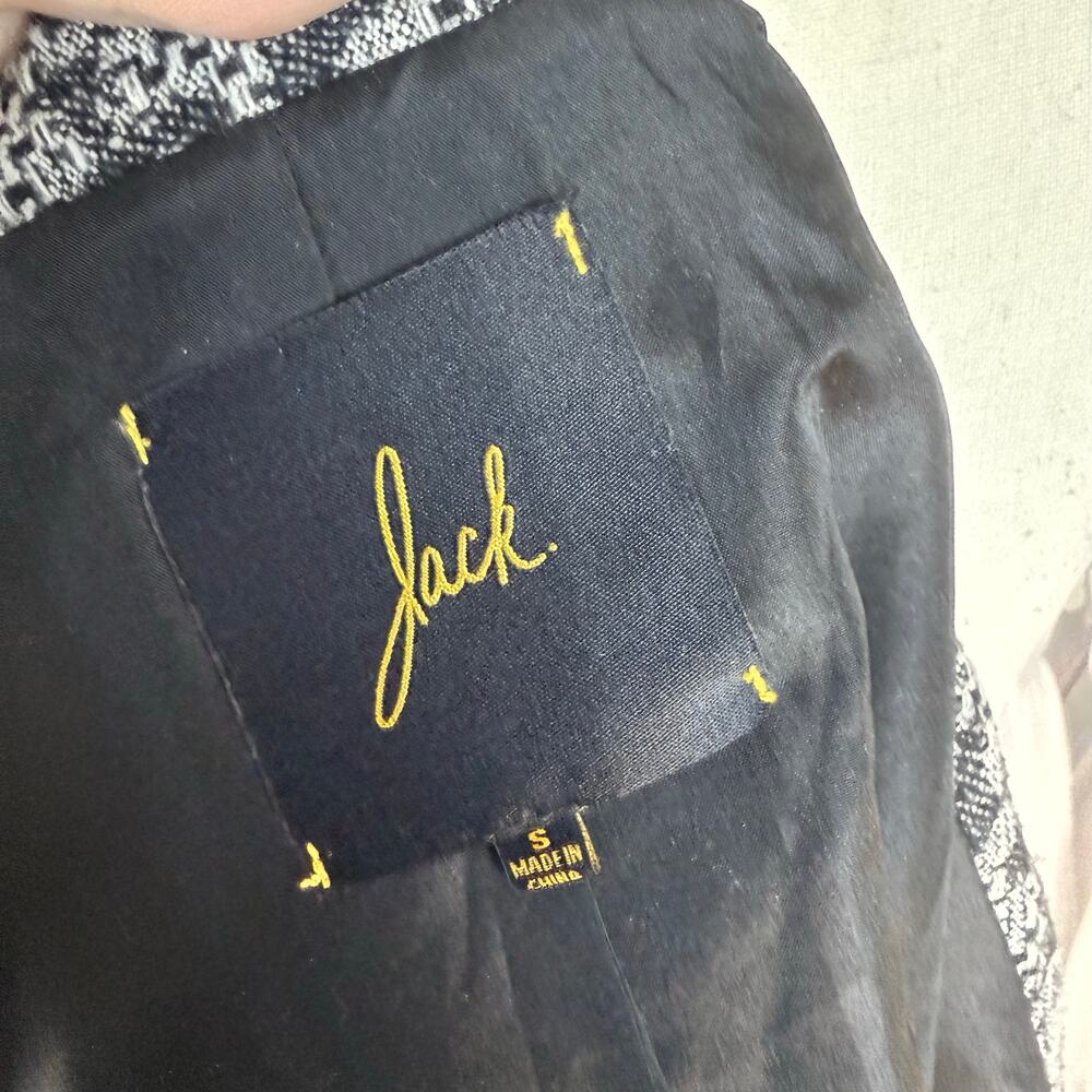 Jack sz. Small black & gray blazer puff sleeves, Edwardian, classic, mature 4382 - Picture 7 of 8